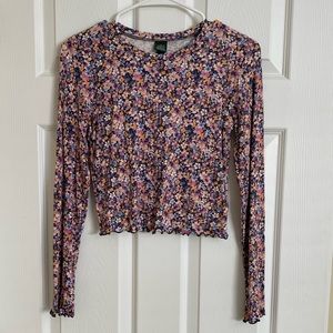 Ribbed Floral Top